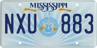 MS license plate NXU883