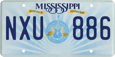 MS license plate NXU886
