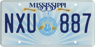 MS license plate NXU887