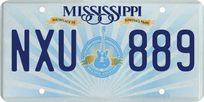 MS license plate NXU889