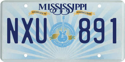 MS license plate NXU891
