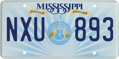 MS license plate NXU893