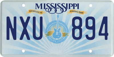 MS license plate NXU894