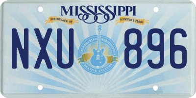 MS license plate NXU896