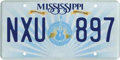 MS license plate NXU897