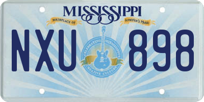 MS license plate NXU898