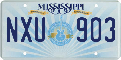 MS license plate NXU903