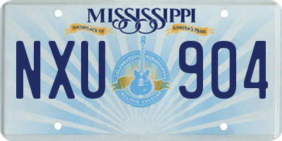 MS license plate NXU904