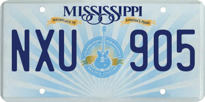 MS license plate NXU905