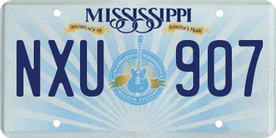 MS license plate NXU907