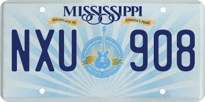 MS license plate NXU908
