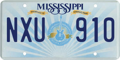 MS license plate NXU910