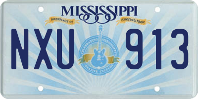 MS license plate NXU913