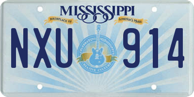 MS license plate NXU914