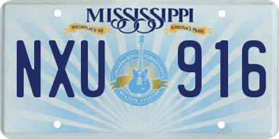 MS license plate NXU916