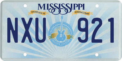 MS license plate NXU921