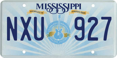MS license plate NXU927
