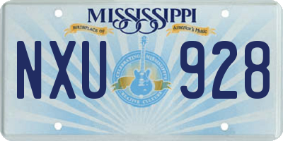 MS license plate NXU928