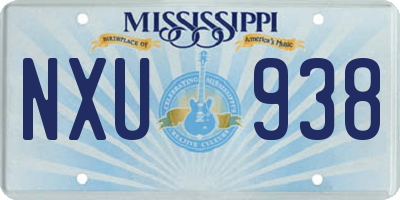 MS license plate NXU938