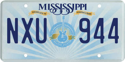 MS license plate NXU944