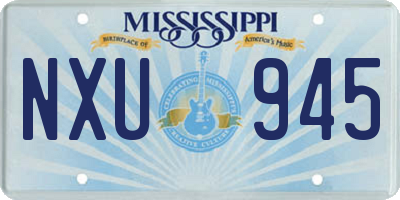 MS license plate NXU945