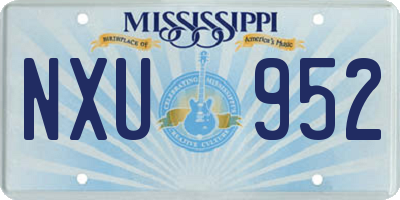 MS license plate NXU952