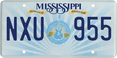 MS license plate NXU955