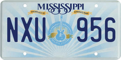 MS license plate NXU956