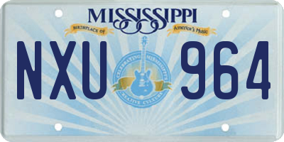 MS license plate NXU964