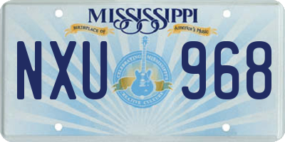 MS license plate NXU968