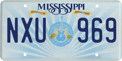 MS license plate NXU969