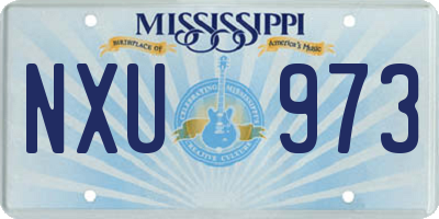 MS license plate NXU973