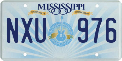 MS license plate NXU976