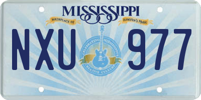 MS license plate NXU977