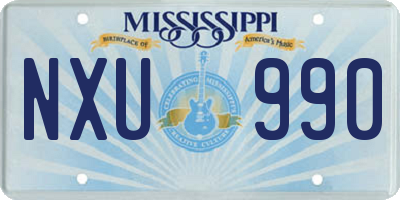 MS license plate NXU990