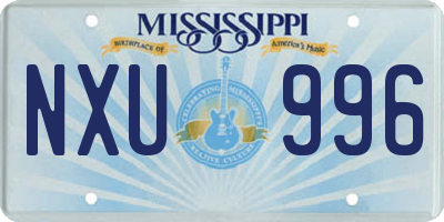 MS license plate NXU996