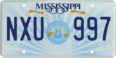 MS license plate NXU997