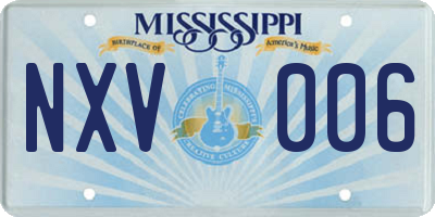 MS license plate NXV006