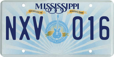 MS license plate NXV016