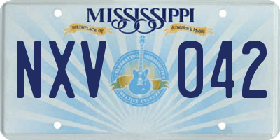 MS license plate NXV042