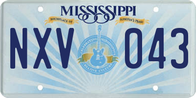 MS license plate NXV043