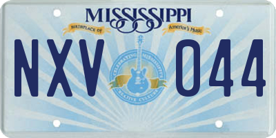 MS license plate NXV044
