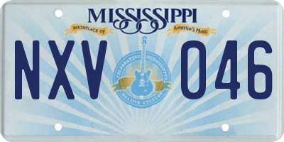 MS license plate NXV046