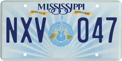 MS license plate NXV047