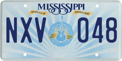 MS license plate NXV048