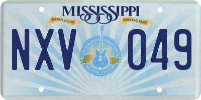 MS license plate NXV049
