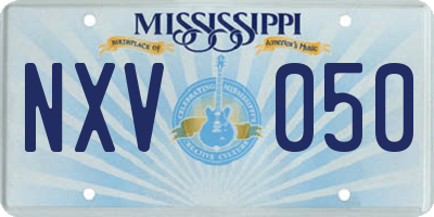 MS license plate NXV050