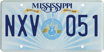 MS license plate NXV051