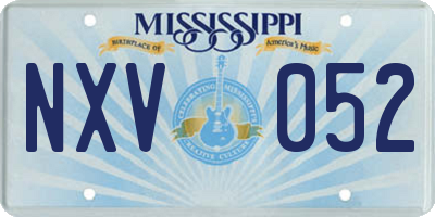 MS license plate NXV052