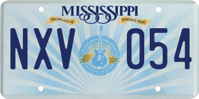 MS license plate NXV054
